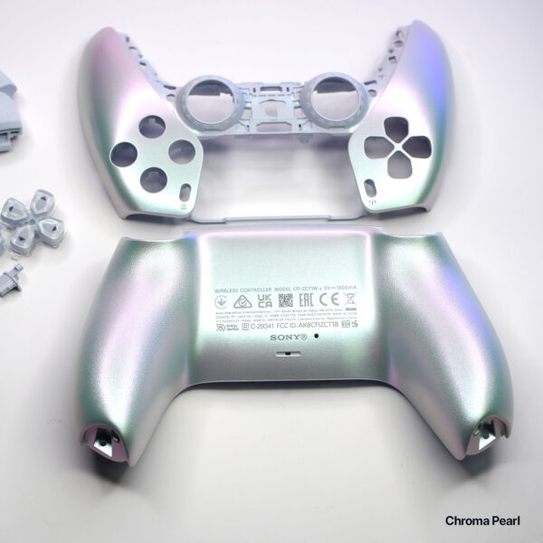 Sony PS5 DualSense Chroma Pearl OEM Back Shell Replacement Parts
