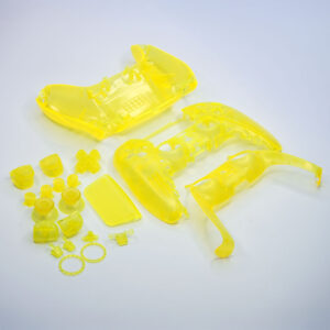 Clear Lemon Yellow PS5 Controller Shell Casing Button Kit by Killscreen